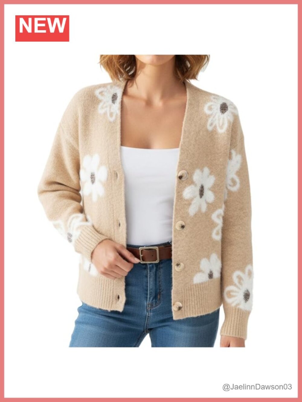 Womens Open Front Chunky Knit Cardigan Long Sleeve Oversized Button V-Neck